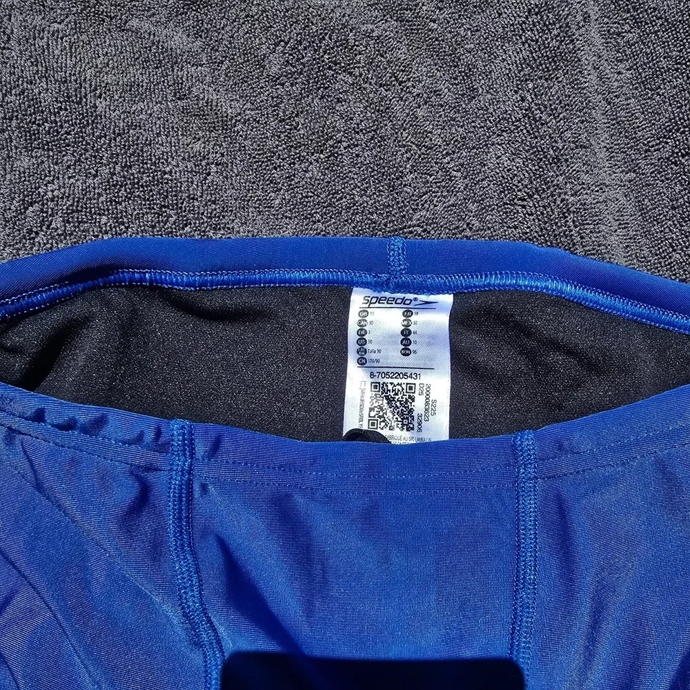 Speedo Men's Peacoat Blue Solid Jammer Swimsuit Size 30